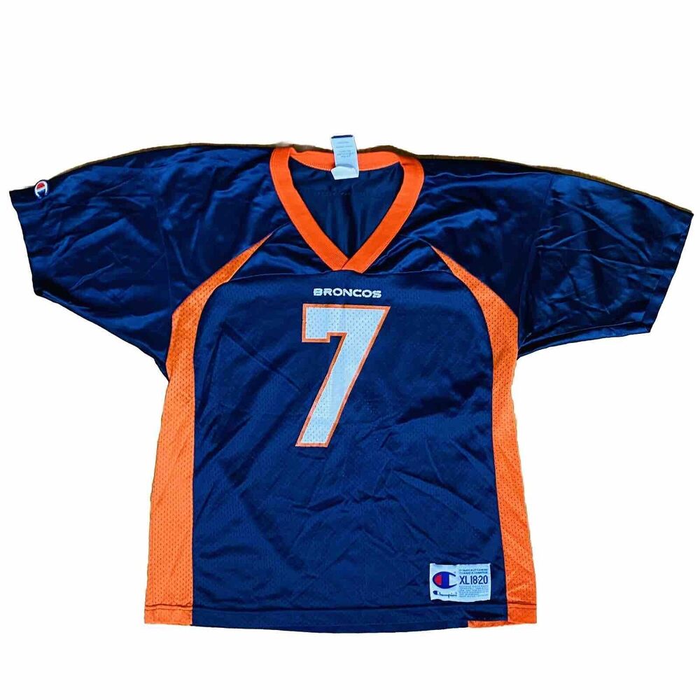 Vintage Rare 90’sChampion Denver Broncos John Elway Jersey Youth XL  Made In USA